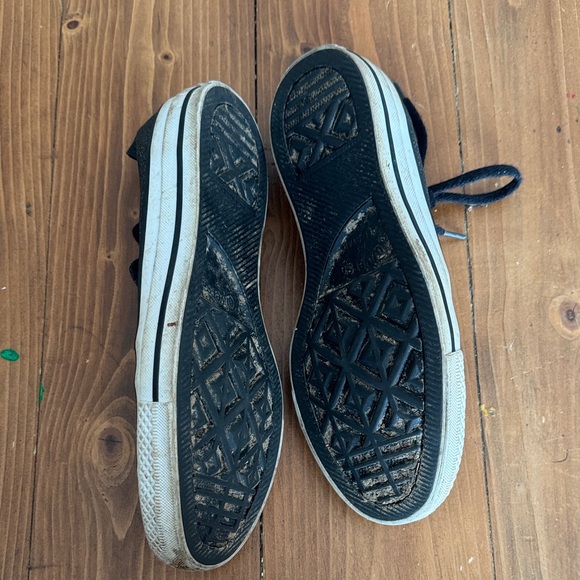 Converse Kids Glittery‎ Black Sneakers - Picture 2 of 7